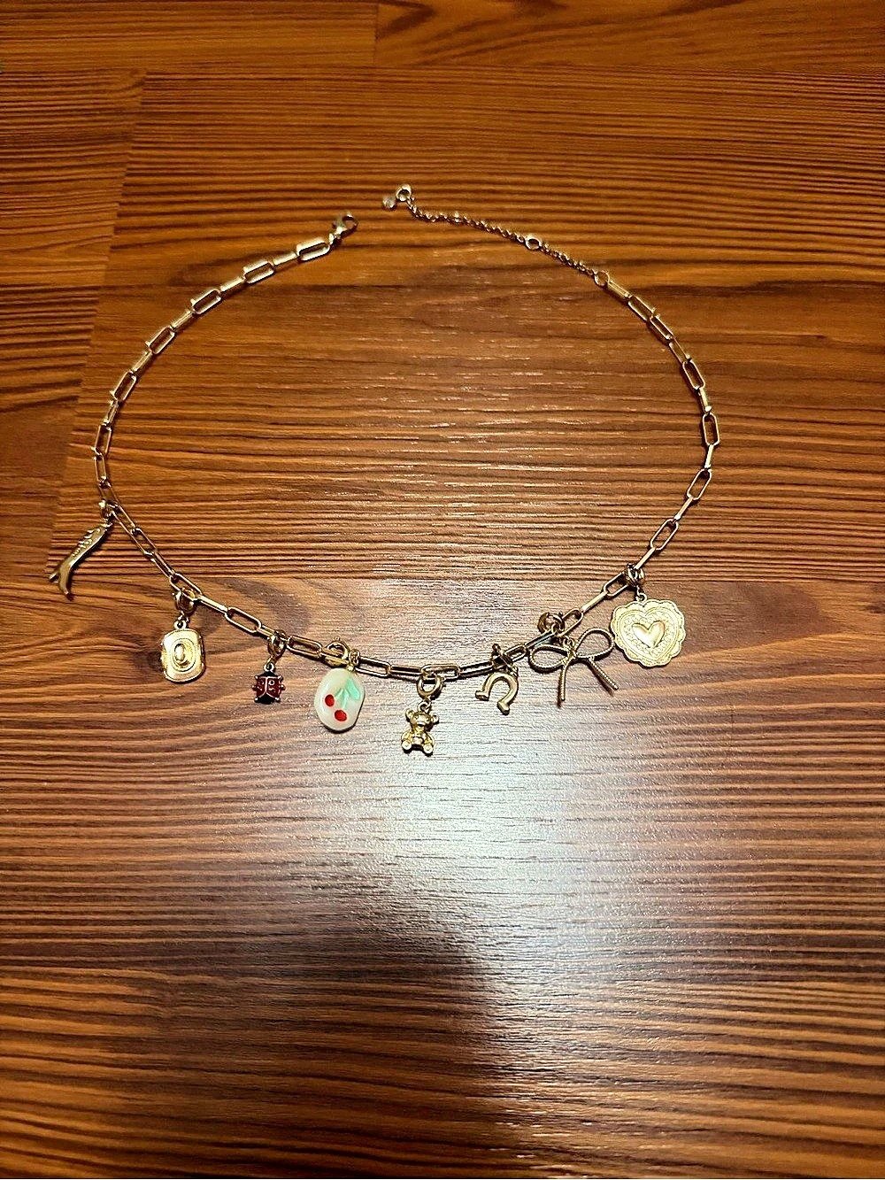 Gold-Tone Charm Necklace